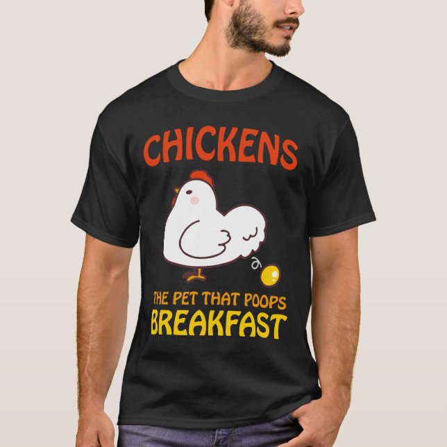 Camiseta Mascota de pollo que prepara el desayuno (Anverso)