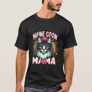 Camiseta Mascota de raza de gato Maine Coon - Mamá Maine Co
