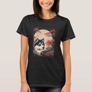 Camiseta Mascota de Raza de Perro de la Luna - Husky Siberi