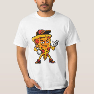 Camiseta Mascota de rebanada de pizza de dibujos animados g