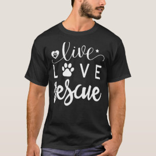 Camiseta Mascota de Rescate de Amor Adopción Refugio de Per