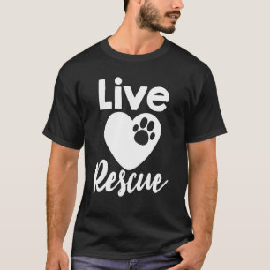 Camiseta Mascota de Rescate en Vivo Adopción de Perro Refug