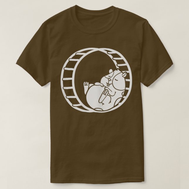 Camiseta Mascota de rueda de hámster (Diseño del anverso)