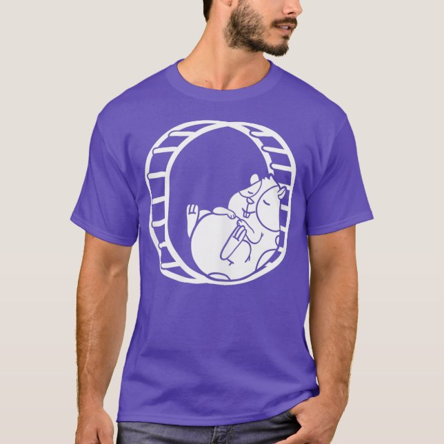Camiseta Mascota de rueda de hámster (Anverso)
