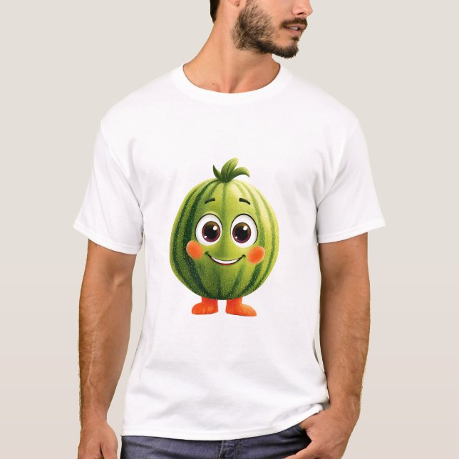 Camiseta Mascota de sandía alegre (Anverso)
