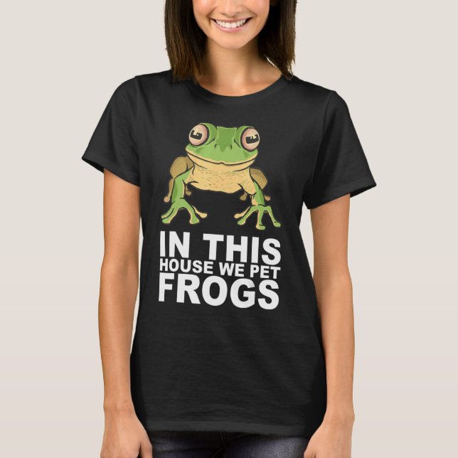 Camiseta Mascota de sapo estudiando coleccionista de ranas (Anverso)