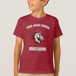 Camiseta Mascota de Stallion personalizado Horse Mustang | 