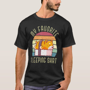 Camiseta Mascota de sushi durmiente retro perro perezoso an