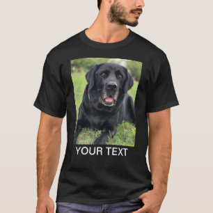 Camiseta Mascota de texto fotográfico personalizado perro n