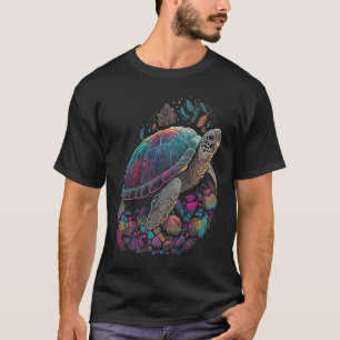 Camiseta Mascota de tortuga esotérica cristales Ilustracion