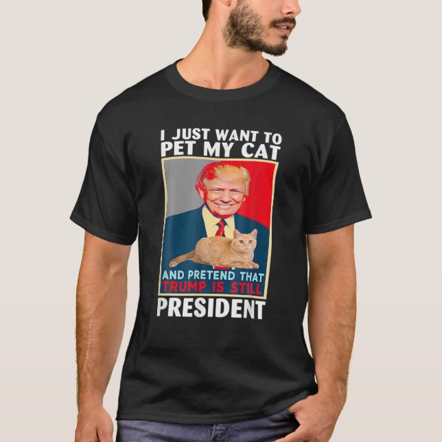 Camiseta Mascota de Trump 2024 Mi Gato Y Pretende Que Trump (Anverso)