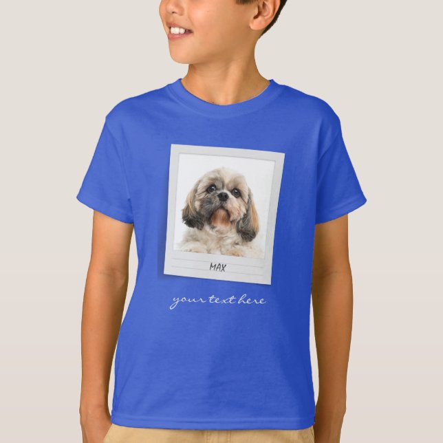Camiseta Mascota de vacaciones Marco fotográfico de cumplea (Anverso)