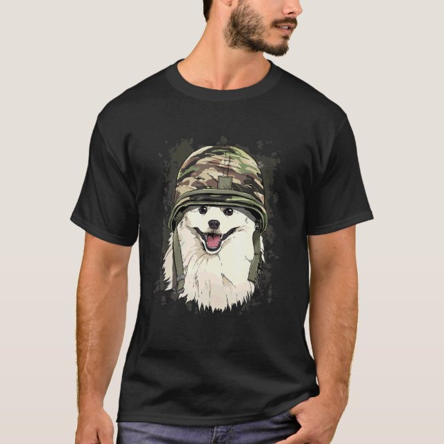 Camiseta Mascota del Día del Soldado Militar Eskimo Estadou (Anverso)