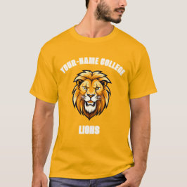 Camiseta Mascota del león personalizado | Oro Amarillo - Es