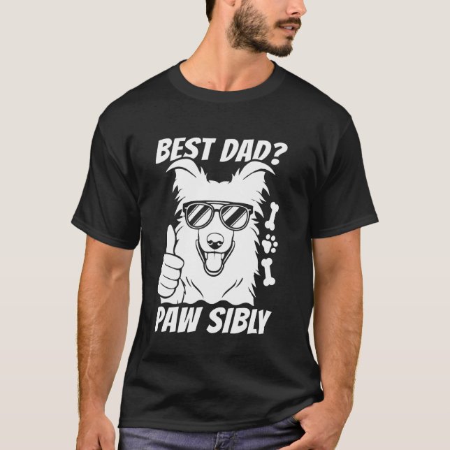 Camiseta Mascota del padre de la familia Collie Fronteriza  (Anverso)