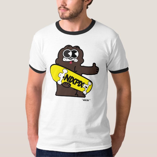 Camiseta Mascota del perro de Nixpix (luz) (Anverso)