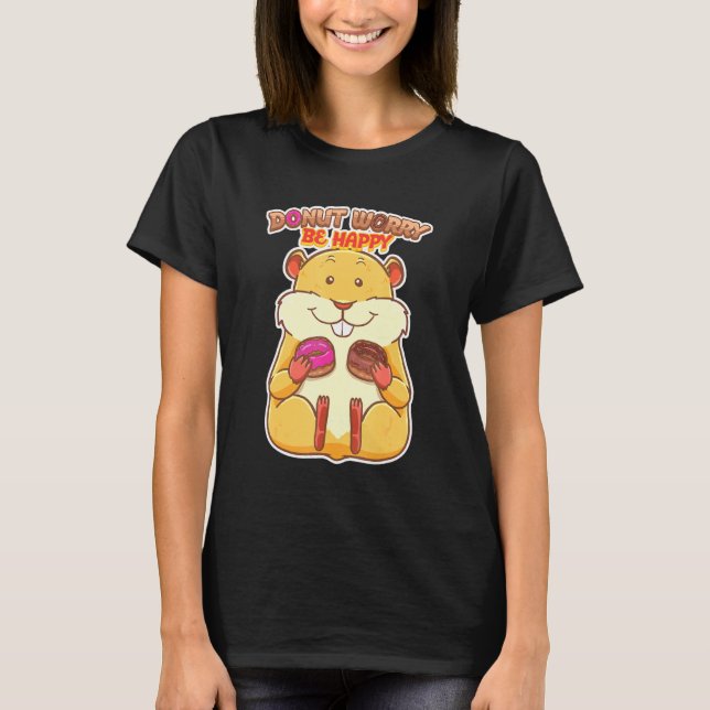 Camiseta Mascota del propietario de Hamster Donut Cute Doug (Anverso)