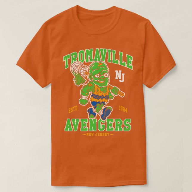 Camiseta Mascota deportiva de los 80 Avengadores de Tromavi (Diseño del anverso)