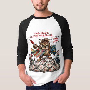 Camiseta Mascota divertida de maestro búho - Héroe de gramá