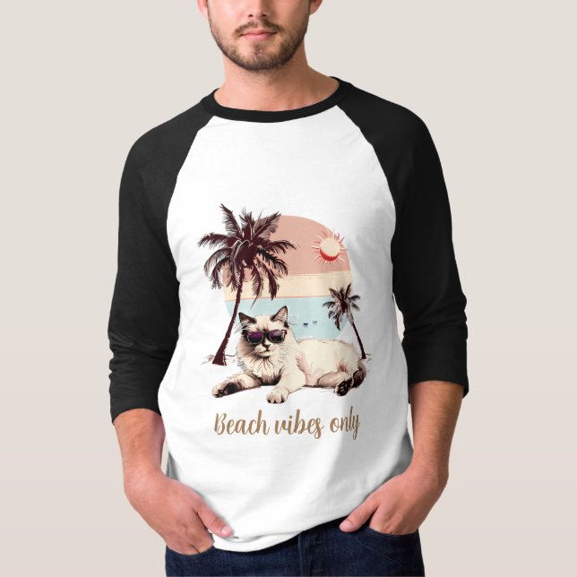 Camiseta Mascota en la playa (Anverso)
