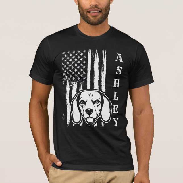 Camiseta MASCOTA estadounidense Patriot Beagle Dog (Anverso)