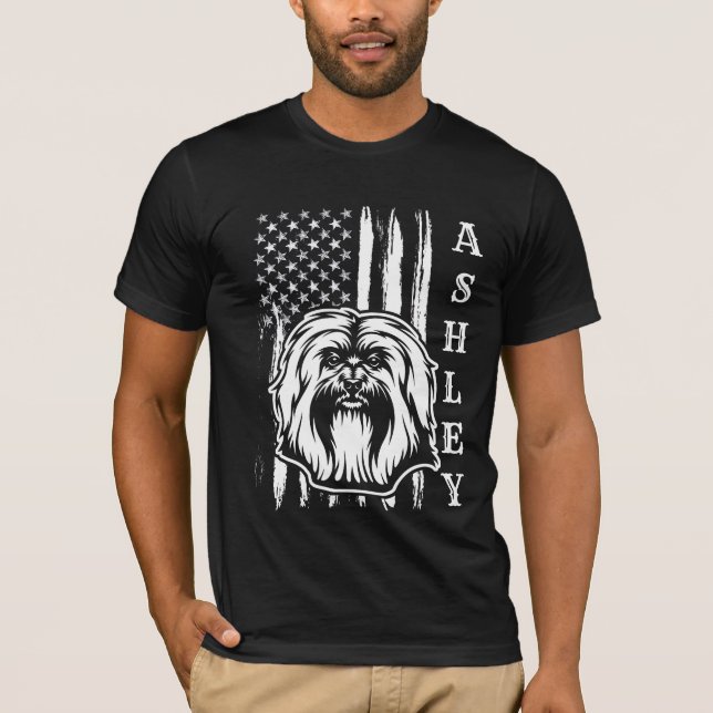 Camiseta MASCOTA estadounidense Patriot Havanese Dog (Anverso)