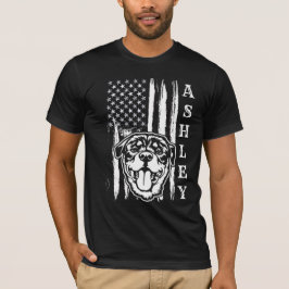 Camiseta MASCOTA estadounidense Patriot Rottweiler Dog