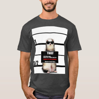 Camiseta Mascota Ferret Funny Ferret Thief Mugshot Gift