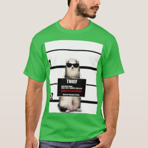 Camiseta Mascota Ferret Funny Thief Mugshot Ferret Lover Gi