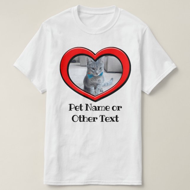 Camiseta Mascota fotográfico Personalizado Fotograma cardía (Diseño del anverso)