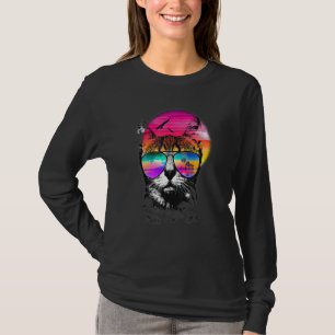 Camiseta Mascota Gato Hermoso Summer Sunshine Glasses Guay 