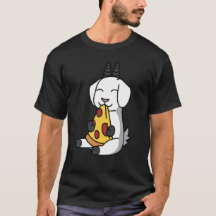 Camiseta Mascota Goat Eating Pizza