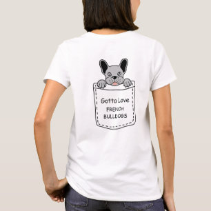 Camiseta Mascota gracioso Bulldog francés ama a las camiset