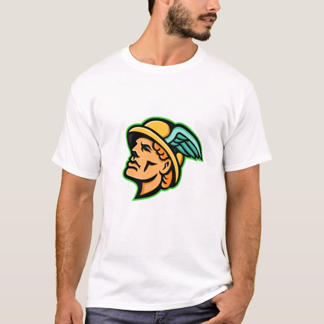 Camiseta Mascota griega de dios de Hermes (Anverso)