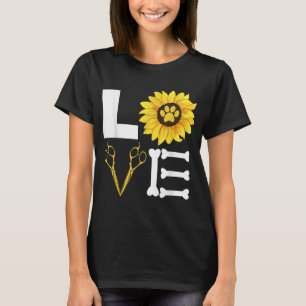 Camiseta Mascota Grooming Dog Sunflower Gigante Diseño Perr