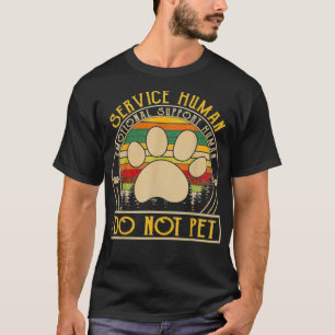 Camiseta Mascota Humano de Apoyo Emocional Humano de Vintag