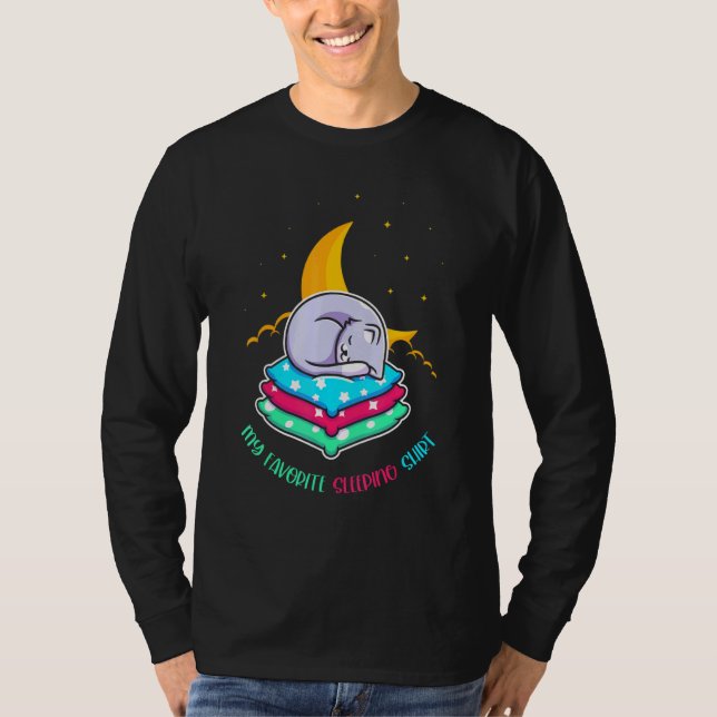 Camiseta Mascota lindo Moon Night Sleepe Napping Sleeping A (Anverso)