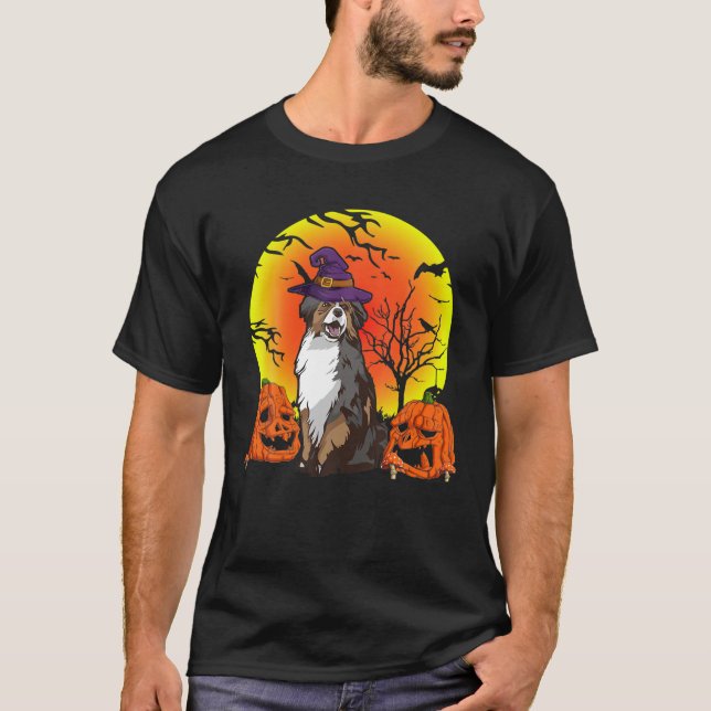 Camiseta Mascota lindo Pastor Australiano Perro Perro Gorra (Anverso)