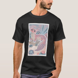 Camiseta Mascota Lizard Cute Reptile de Leopardo Rosa Paste