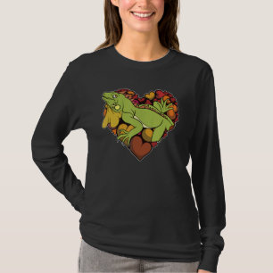 Camiseta Mascota Lizard Iguana Reptile Corazón Animal Tropi