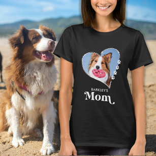 Camiseta Mascota Mamá Personalizado foto Paw cardíaca impri