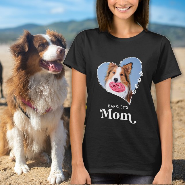 Camiseta Mascota Mamá Personalizado foto Paw cardíaca impri (Subido por el creador)