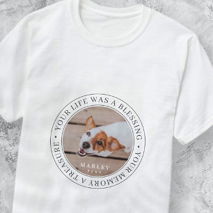 Camiseta Mascota memora tu vida como una bendición moderna 