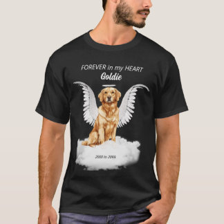 Camiseta Mascota Memorial Angel Dog Golden Retriever