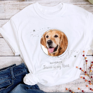 Camiseta Mascota Memorial Elegante Heaven Silver Stars Dog 