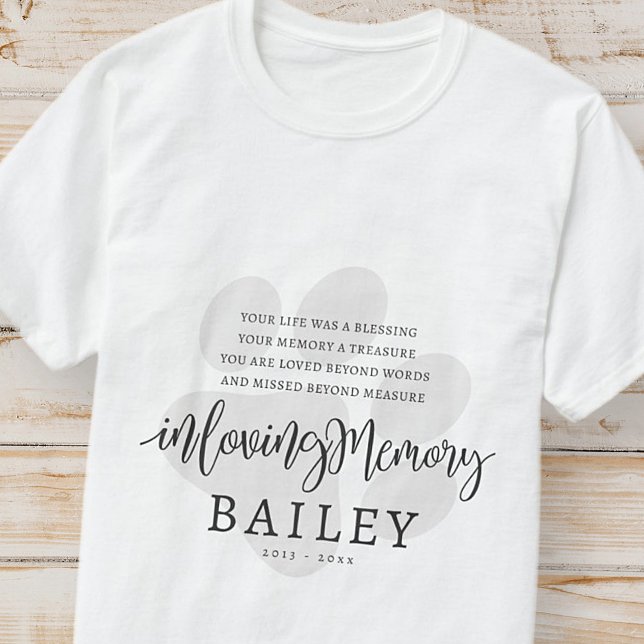 Camiseta Mascota Memorial Moderno y elegante Paw de Moda si (Subido por el creador)