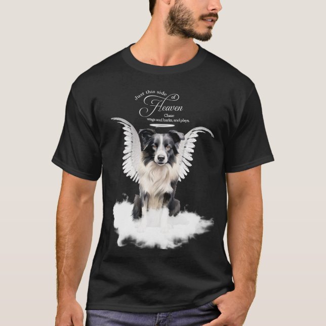 Camiseta Mascota memorial personalizado en la frontera Perr (Anverso)