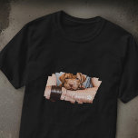 Camiseta Mascota Moderno Grunge Guay Typography Name Photo<br><div class="desc">Este diseño sencillo y moderno se compone de una tipografía de escritura moderna y sencilla. Añadir foto de mascota personalizado.</div>
