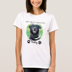 Camiseta Mascota moderno simple Mejor nombre de foto de ami