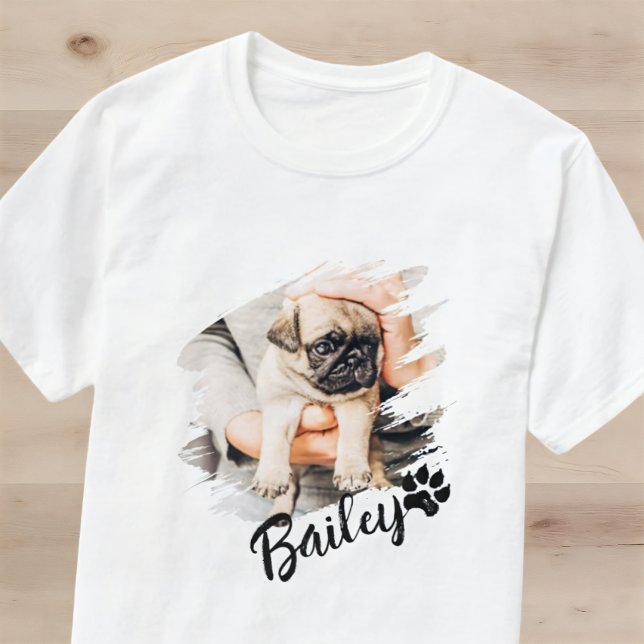 Camiseta Mascota Moderno y sencillo nombre y foto de la tip (Subido por el creador)